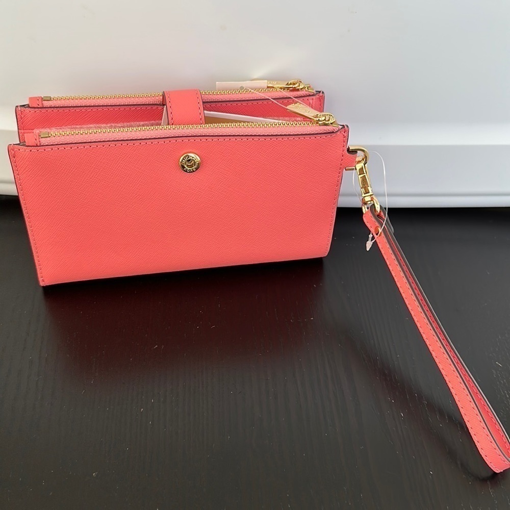 Michael Kors Jet Set double zip wallet phone case wristlet - Picture 8 of 8